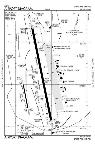 DYESS AFB - Airport Diagram