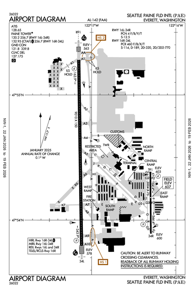 SEATTLE PAINE FLD INTL - Airport Diagram