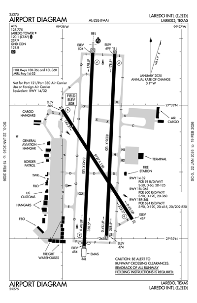 LAREDO INTL - Airport Diagram
