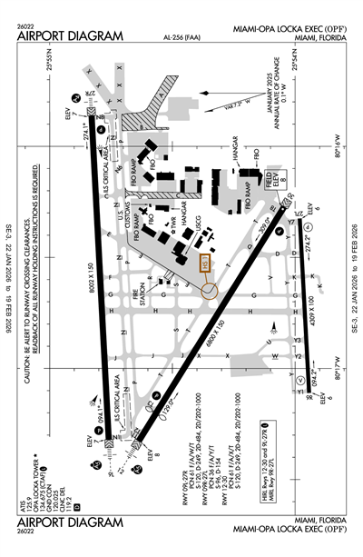 MIAMI-OPA LOCKA EXEC - Airport Diagram