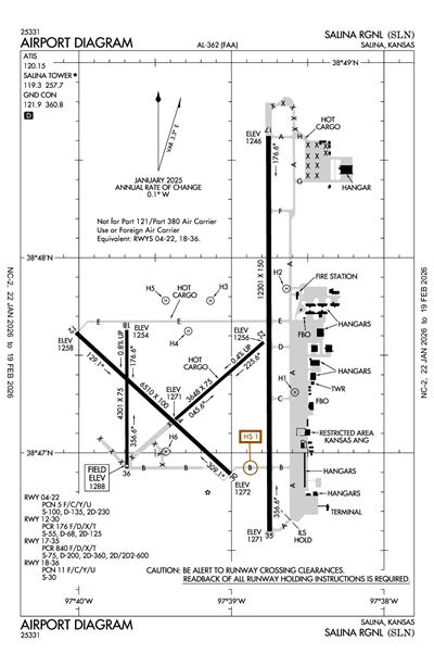 SALINA RGNL - Airport Diagram