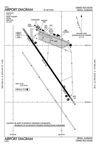 CRAIG FLD - Airport Diagram
