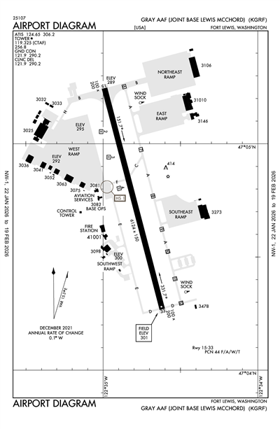 GRAY AAF (JOINT BASE LEWIS-MCCHORD) - Airport Diagram