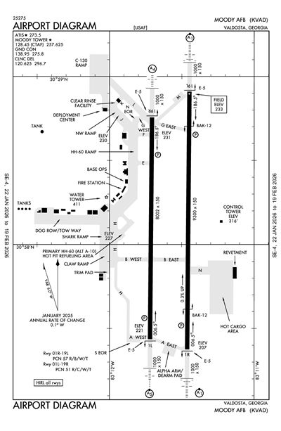 MOODY AFB - Airport Diagram