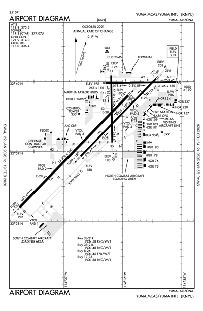 YUMA MCAS/YUMA INTL - Airport Diagram