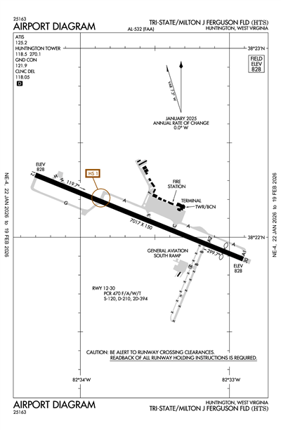 TRI-STATE/MILTON J FERGUSON FLD - Airport Diagram