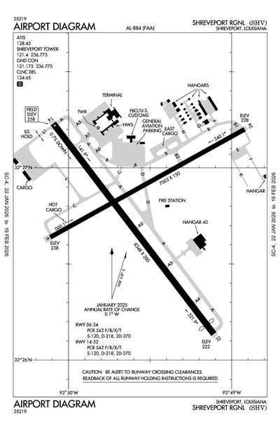 SHREVEPORT RGNL - Airport Diagram