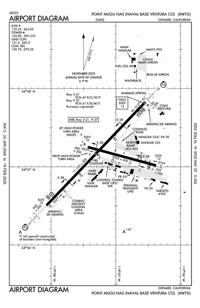 POINT MUGU NAS (NAVAL BASE VENTURA CO) - Airport Diagram