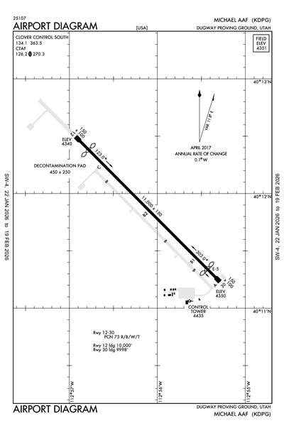 MICHAEL AAF (DUGWAY PROVING GROUND) - Airport Diagram