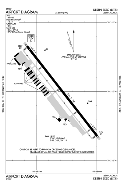 DESTIN EXEC - Airport Diagram