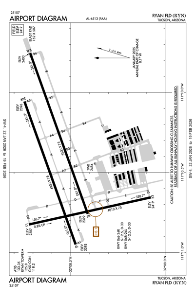 RYAN FLD - Airport Diagram
