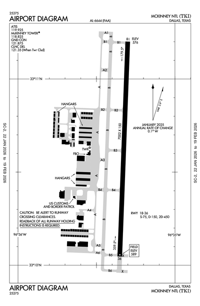 MCKINNEY NTL - Airport Diagram