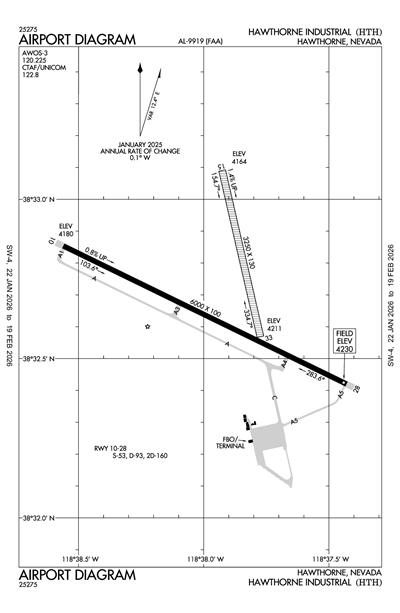 HAWTHORNE INDUSTRIAL - Airport Diagram