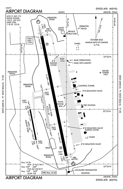 DYESS AFB - Airport Diagram