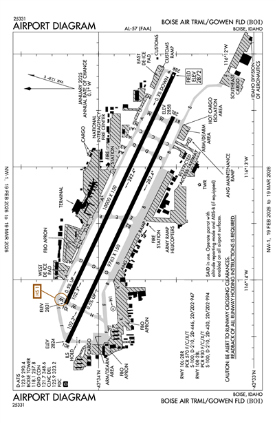 BOISE AIR TRML/GOWEN FLD - Airport Diagram