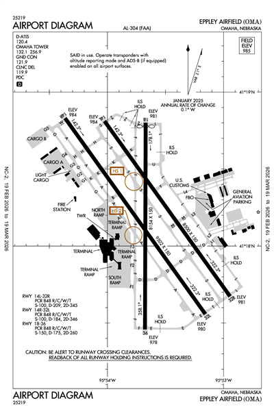 EPPLEY AIRFIELD - Airport Diagram
