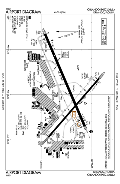 ORLANDO EXEC - Airport Diagram