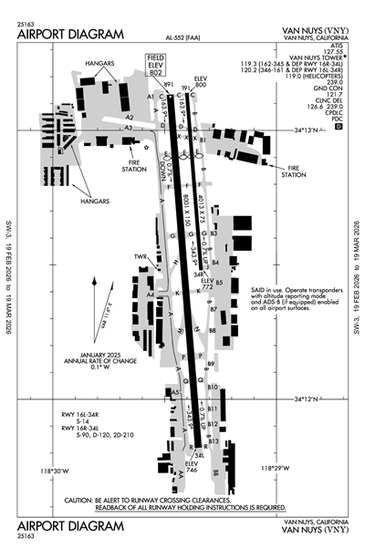 VAN NUYS - Airport Diagram