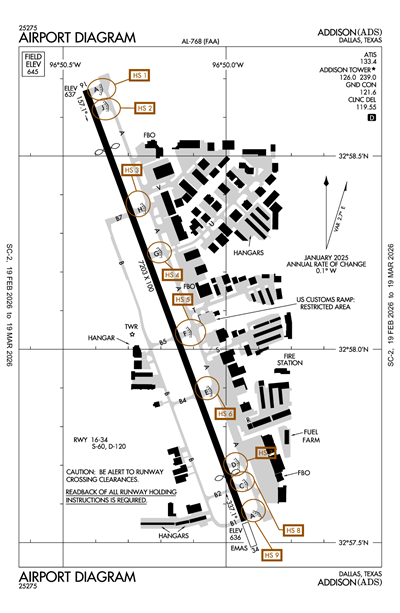 ADDISON - Airport Diagram