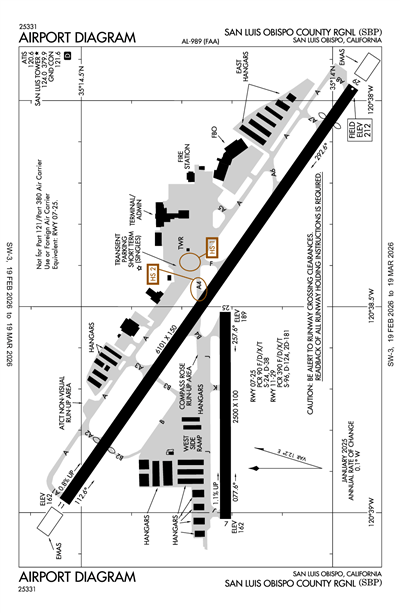 SAN LUIS OBISPO COUNTY RGNL - Airport Diagram