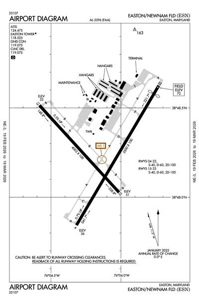EASTON/NEWNAM FLD - Airport Diagram
