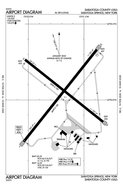 SARATOGA COUNTY - Airport Diagram