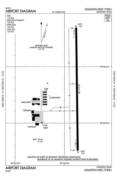 HOUSTON EXEC - Airport Diagram