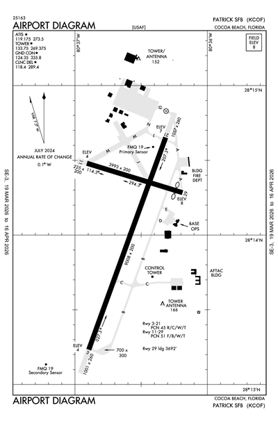 PATRICK SPACE FORCE BASE - Airport Diagram