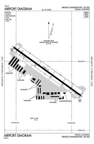 FRESNO CHANDLER EXEC - Airport Diagram
