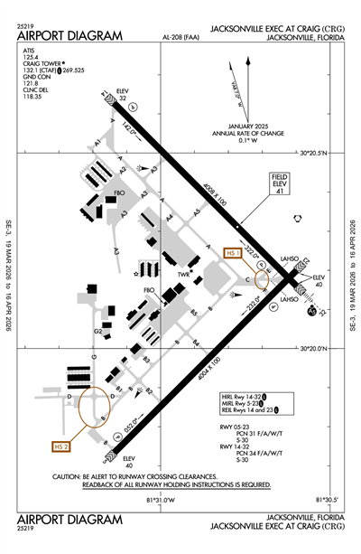 JACKSONVILLE EXEC AT CRAIG - Airport Diagram