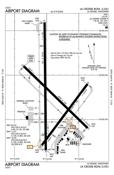 LA CROSSE RGNL - Airport Diagram
