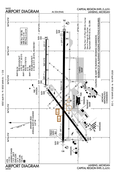 CAPITAL REGION INTL - Airport Diagram