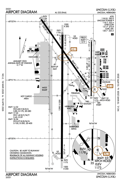 LINCOLN - Airport Diagram