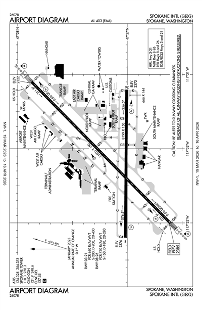 SPOKANE INTL - Airport Diagram