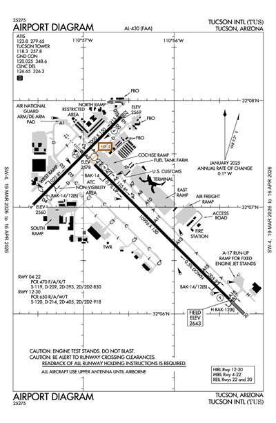 TUCSON INTL - Airport Diagram