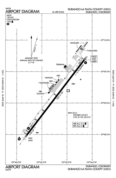 DURANGO-LA PLATA COUNTY - Airport Diagram