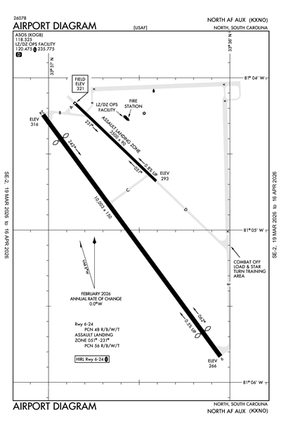 NORTH AF AUX - Airport Diagram