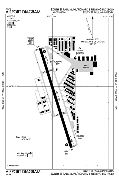 SOUTH ST PAUL MUNI/RICHARD E FLEMING FLD - Airport Diagram
