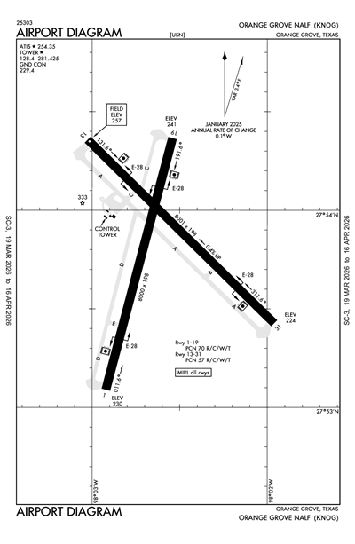 ORANGE GROVE NALF - Airport Diagram