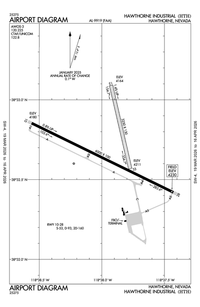 HAWTHORNE INDUSTRIAL - Airport Diagram