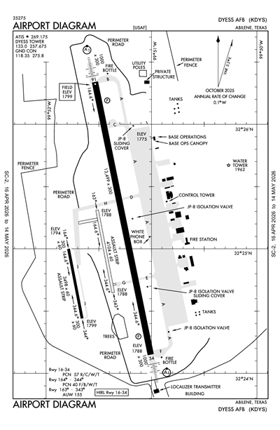 DYESS AFB - Airport Diagram