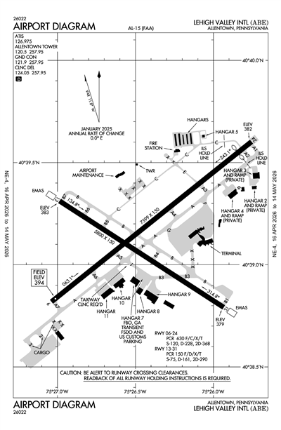 LEHIGH VALLEY INTL - Airport Diagram