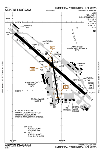 PATRICK LEAHY BURLINGTON INTL - Airport Diagram