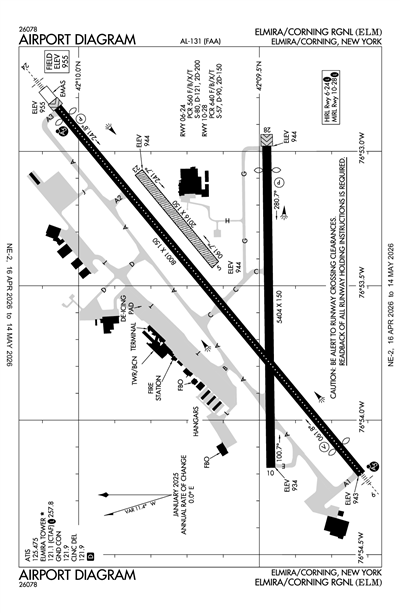 ELMIRA/CORNING RGNL - Airport Diagram