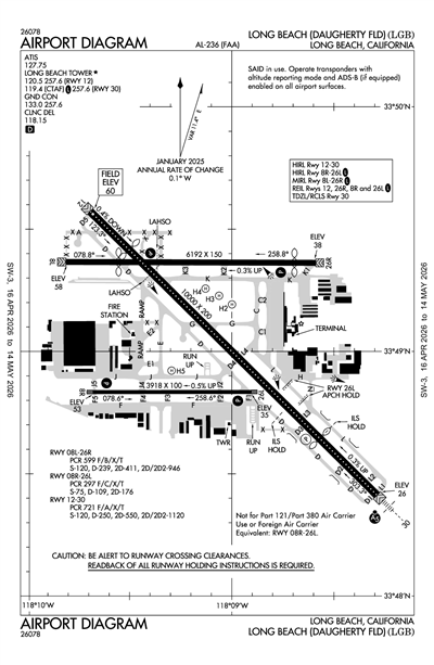 LONG BEACH (DAUGHERTY FLD) - Airport Diagram