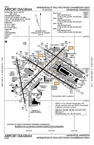 MINNEAPOLIS-ST PAUL INTL/WOLD-CHAMBERLAIN - Airport Diagram