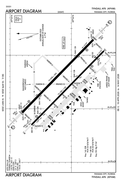 TYNDALL AFB - Airport Diagram