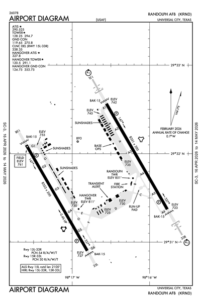 RANDOLPH AFB - Airport Diagram