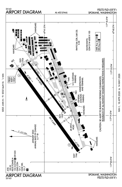 FELTS FLD - Airport Diagram
