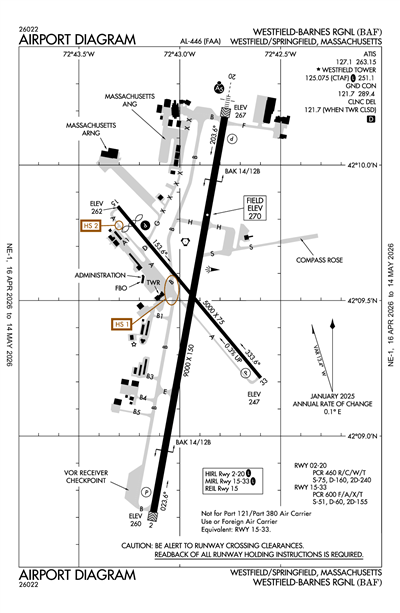 WESTFIELD-BARNES RGNL - Airport Diagram